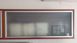 Mueble modular 2 unidades madera y cristal