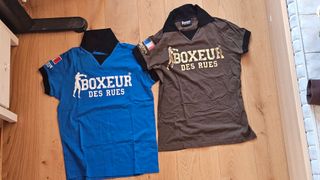 2 Polo Boxeur des Rues Blu/Marrone