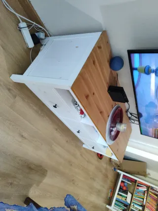 Mueble TV Ikea madera blanco