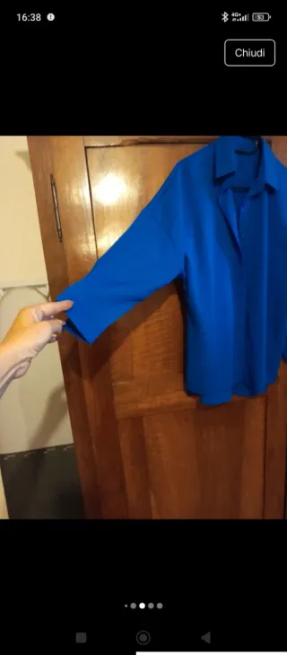 Completo camicia e pantaloni blu taglia M