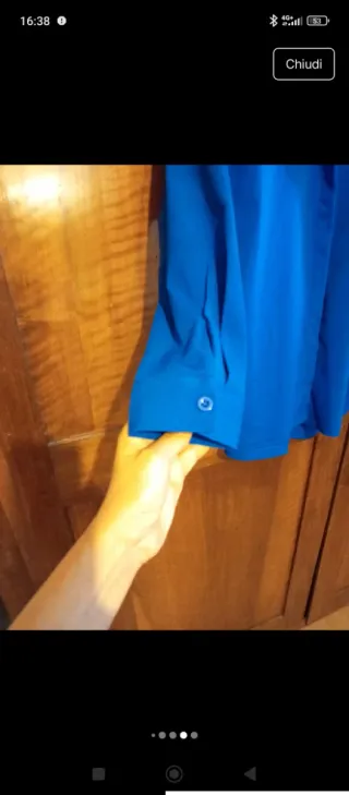 Completo camicia e pantaloni blu taglia M