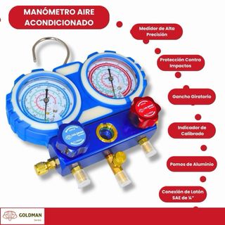 Kit Manómetros A/A 3 Mangueras Goldman