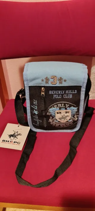 Bolso Polo Club chico negro y azul