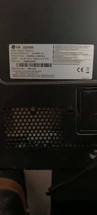 Televisión LG Negra