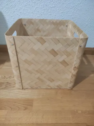 Caja de almacenaje de bambú