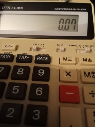 Calculadora Citizen CX-90N Impresora