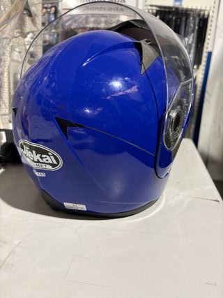 Casco de moto azul Jiekai