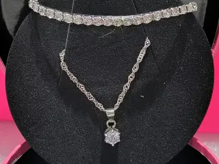 Conjunto Joyas Plata Circonita acero.