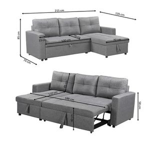 Sofá Cama Reversible con Arcón