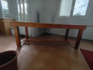 Mesa de madera rústica 2.40x0.90