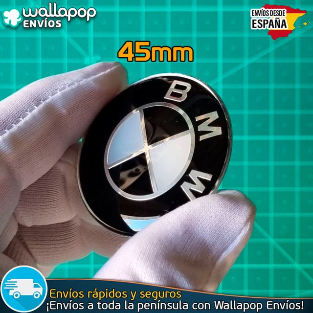 Emblema Volante BMW Blanco y Negro 45mm