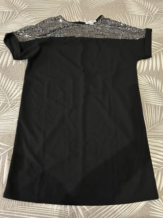 Vestido fiesta mujer lentejuelas negro T.M