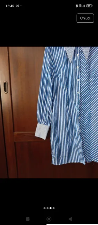 Camicia vestito a righe taglia M