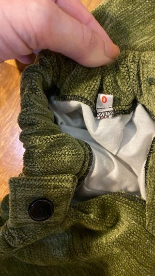 Pantalón Fallero niño verde y blanco Talla 0