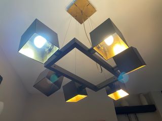 Lámpara de comedor bronce de aluminio