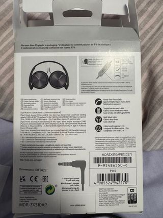 Cascos Sony MDR-ZX310AP negro azulado