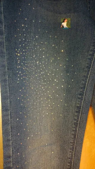 Jeans donna con brillantini
