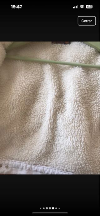 Chaqueta vintage pana blanca