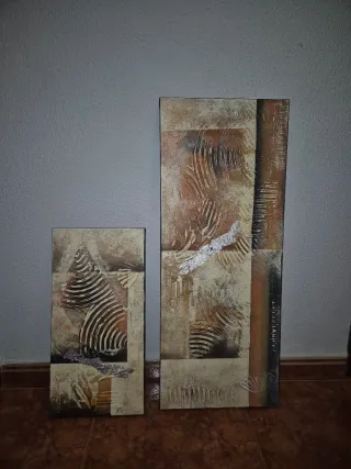 Juego de 2 Cuadros Abstractos