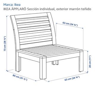 Sillón exterior IKEA ÄPPLARÖ madera