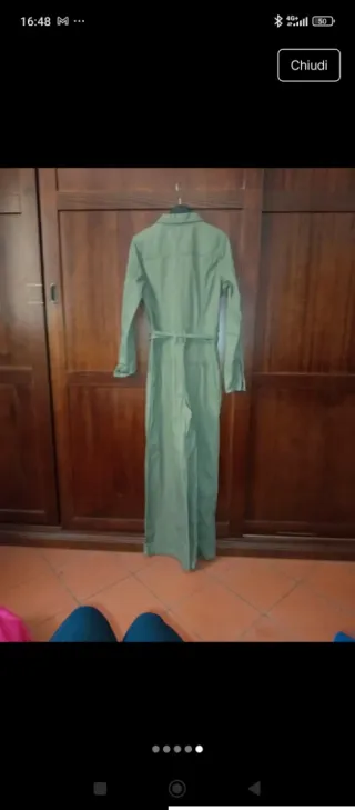 Salopette verde militare taglia S