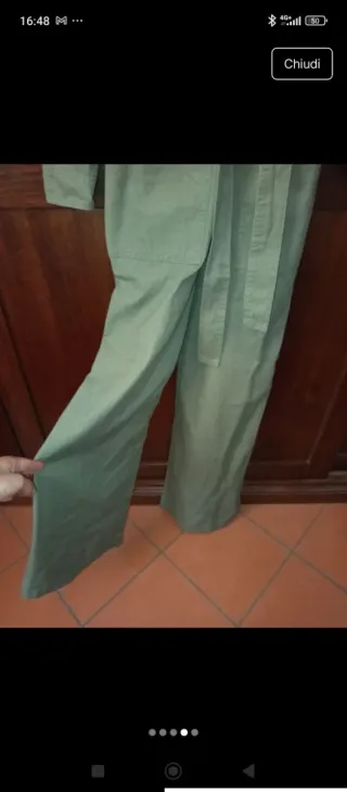 Salopette verde militare taglia S