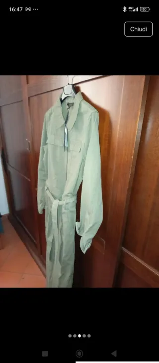Salopette verde militare taglia S