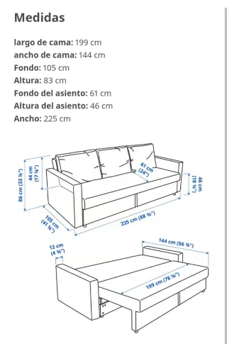 Sofá Cama Naranja IKEA