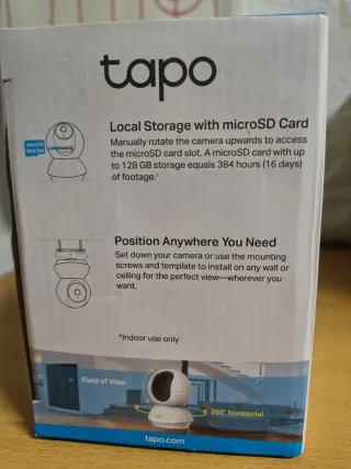 Cámara WIFI Tapo C200 en su caja