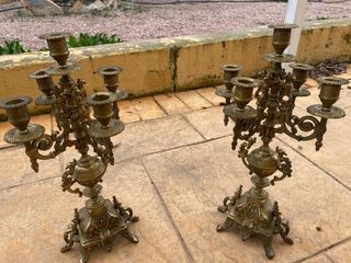 Candelabros de bronce