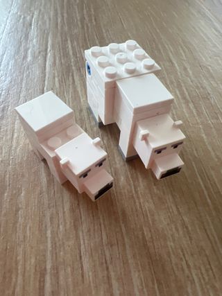 Lote Minecraft Figuras (2 Osos, 2 Cerdos, 1 Fanto