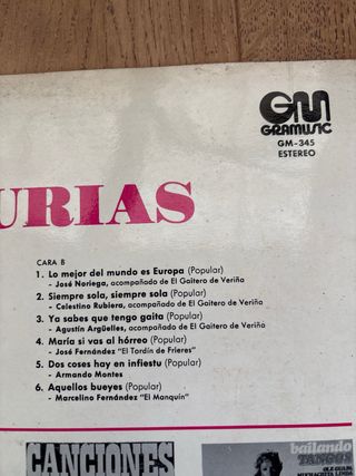 Disco Vinilo Asturias Folk