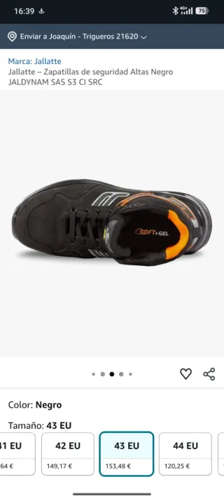 Botas seguridad Jallatte S3 ¡¡ 153€ en Amazon !