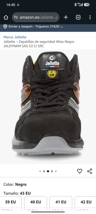 Botas seguridad Jallatte S3 ¡¡ 153€ en Amazon !