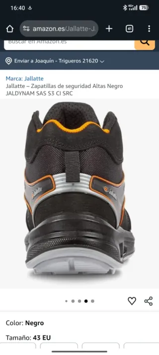 Botas seguridad Jallatte S3 ¡¡ 153€ en Amazon !