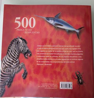 Libro 500 preguntas y respuestas de animales