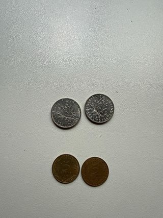 Lote 17 monedas República Francesa
