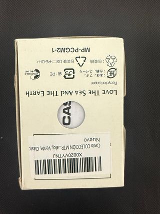 Reloj Casio Esfera Verde Acero Inoxidable