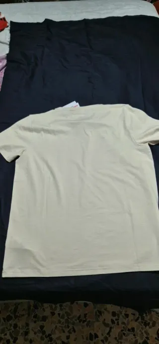 T-shirt GCDS beige con banda logo