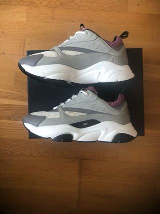 Zapatillas Dior B22 Gris y Rosa