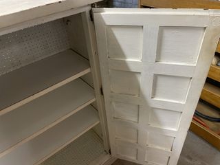 Mueble consola antiguo madera y metal