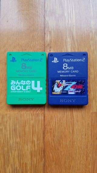 2 Tarjetas Memoria PS2 SONY Edición limitada