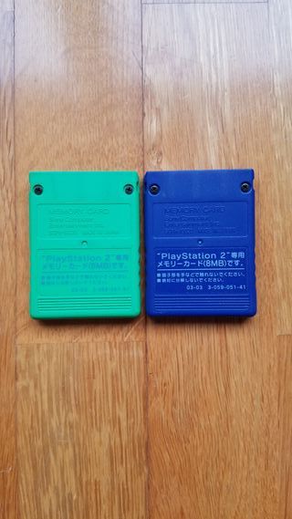 2 Tarjetas Memoria PS2 SONY Edición limitada