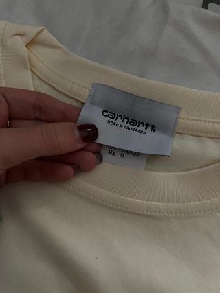 Camiseta Carhartt Beige con Logo Montaña
