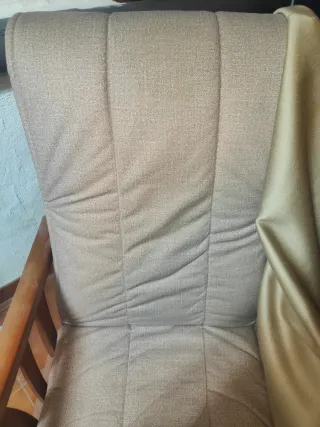 Sillón de salón tela y madera