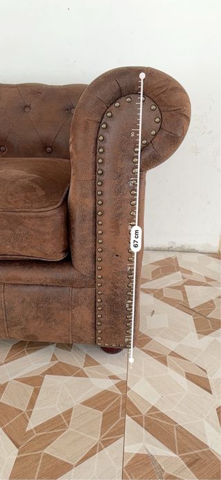 Sofá Chester 2 Plazas Marrón