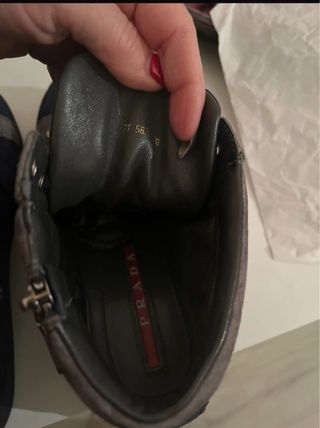 Prada Sneakers Alte Blu/Grigie