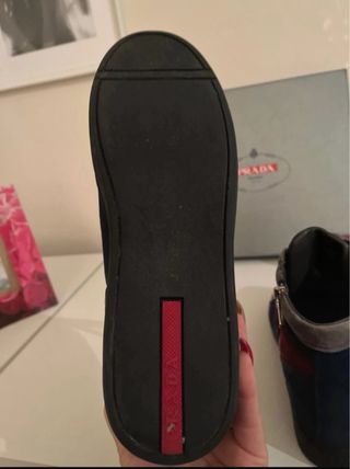 Prada Sneakers Alte Blu/Grigie