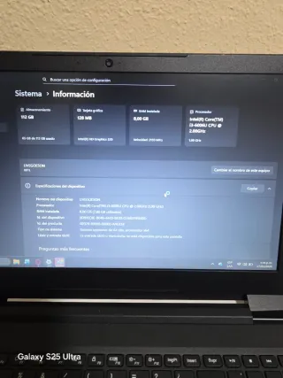 Portátil Lenovo V110-15ISK D.D 128GB RAM 8GB