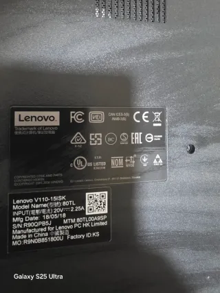Portátil Lenovo V110-15ISK D.D 128GB RAM 8GB